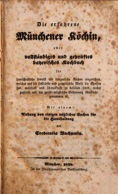 erfahrene Münchener Köchin oder vollständiges und geprüftes