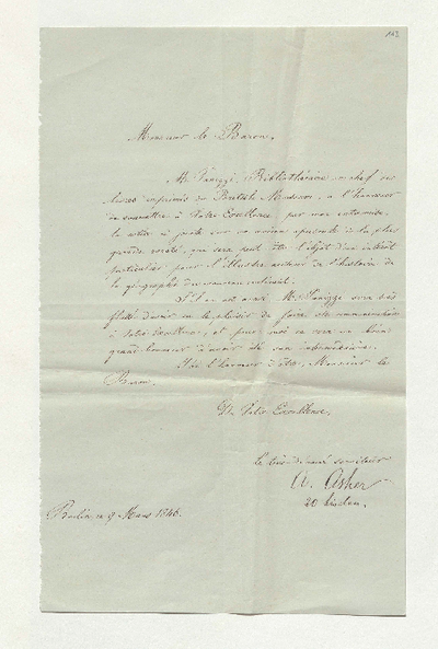 Brief Von Adolf Asher An Alexander Von Humboldt Europeana