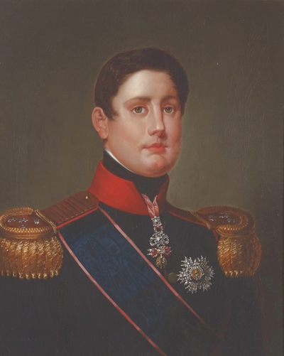 Il Re Ferdinando IIbusto ritratto di re Ferdinando IIdipinto