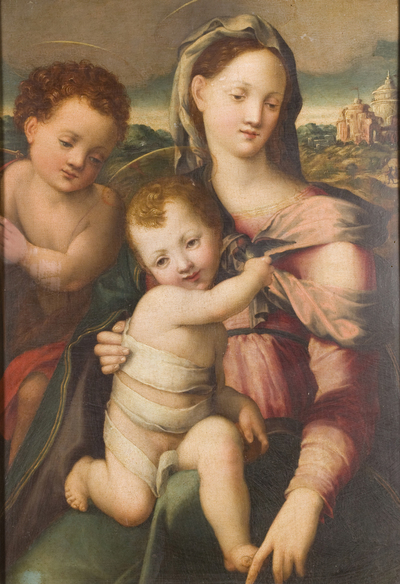 Madonna con Bambino e San Giovanninodipinto