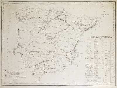 Mapa de España [Material cartográfico]España. Ferrocarriles. 1865España. Telégrafos. 1865
