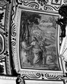 Kapellendekoration — Gewölbedekoration — Christus erscheint auf dem Weg nach Emmaus