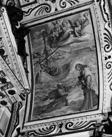 Kapellendekoration — Gewölbedekoration — Petrus schreitet über das Wasser