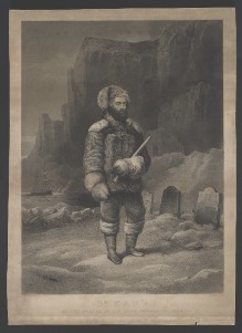 Elisha Kent Kane vor den Gräbern der Expeditionsteilnehmer von Sir John Franklin