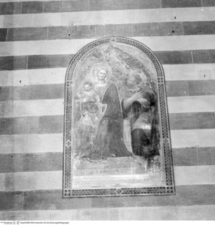 Thronende Madonna mit einer Heiligen