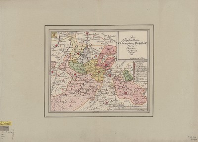 Polenz, C. von: Karte des Fürstentums Schwarzburg-Rudolstadt, ca. 1:180 000, Handzeichnung, 1781