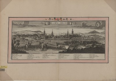 Ansicht von Dresden, Kupferstich, um 1740