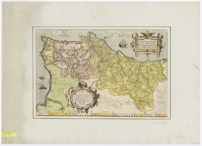 Karte von Potugal, 1:1 300 000, Kupferstich, 1560
