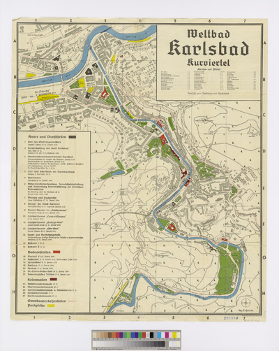 Weltbad Karlsbad, ca. 1:5000, Druck, 1940