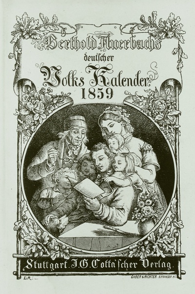 Vater, seiner Familie vorlesend, Titelblatt