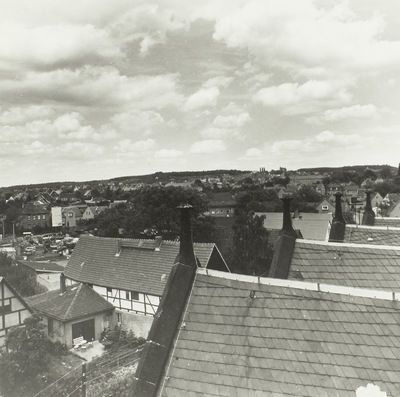 Weinböhla, Blick vom Kirchturm nach Nordosten gegen Gellertberg