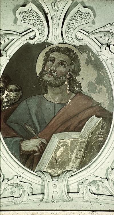 Deckenbild im Langhaus: Der Evangelist Markus