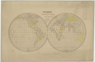 Mappemonde pour la géographie rationnelle de J. J. M. Saugeon / dressée par Mr E. Laporte, professeur de mathématiques