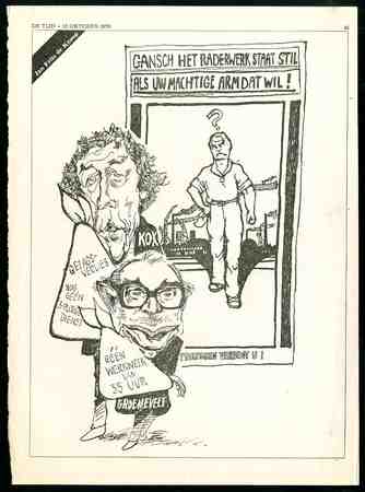 Caricature print Wim Kok, Arie Groenevelt