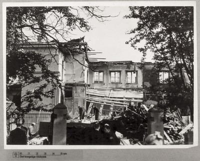 Ødelæggelse efter sabotage på A/S Nordisk Radioindustri på Howitzvej 41 på Frederiksberg, 22. august 1943,