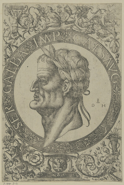 Profile of the Roman Emperor Galba
