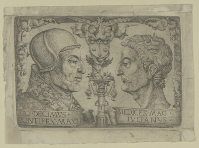 Double portrait of Pope Leo X and his brother Giuliano de 'Medici