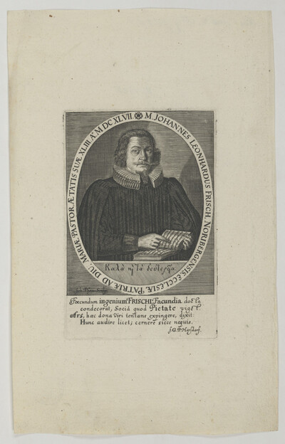 Portrait of John Leonhardus Frisch
