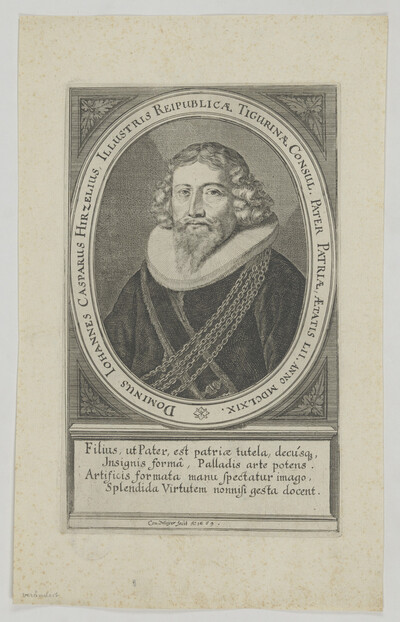 Portrait of Iohannes Casparus Hirzelius
