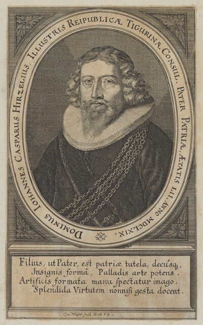 Portrait of Iohannes Casparus Hirzelius