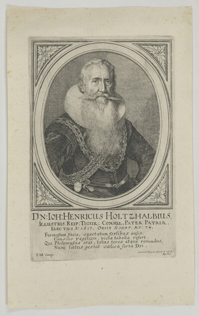 Portrait of the Ioh: Henricus Holtzhalbius