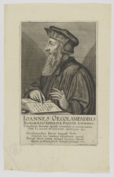 Portrait of Ioannes Oecolampadius