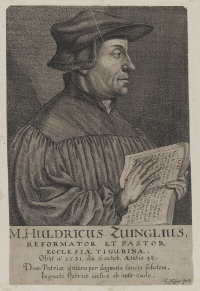Portrait of Huldricus Zuinglius