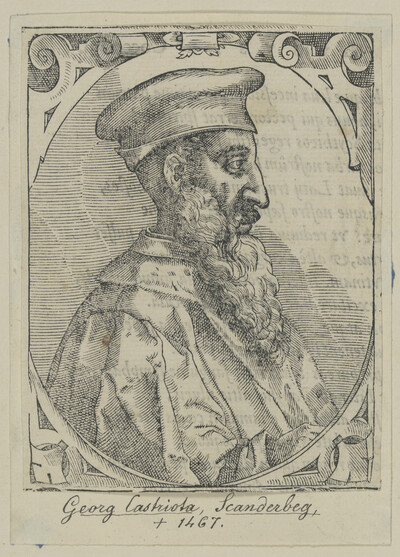 Portrait of the Albanian prince Georgios Castriota