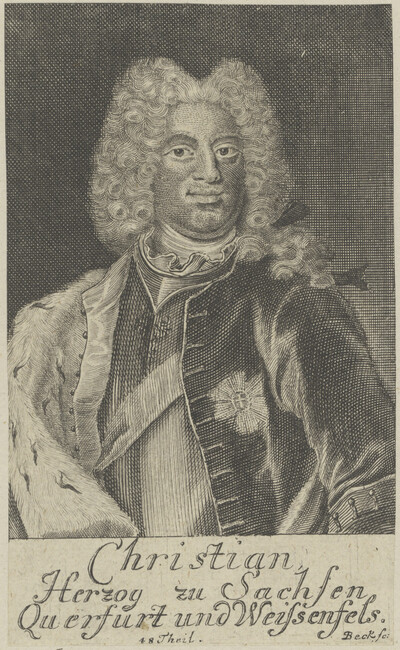 Portrait of Christian, Duke of Saxony-Weißenfels