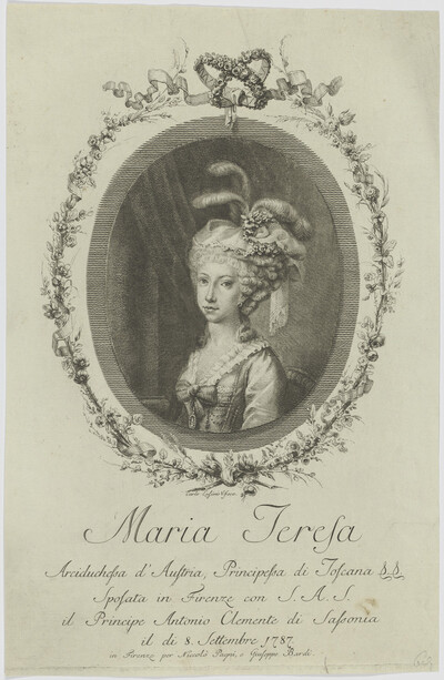 Portrait of Maria Teresa, Arciduchessa d 'Austria, Principessa di Toscana