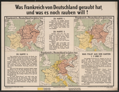 Was Frankreich Von Deutschland Geraubt Hat Und Was Es Noch Rauben Will Karte Berlin Europeana