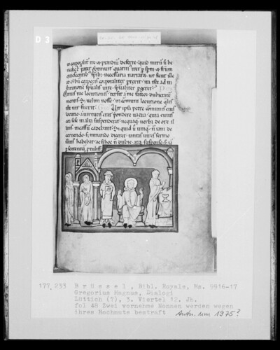 Ms 9916-17, Gregorius Magnus, Dialogi, fol. 48: Two distinguished nuns are punished for their high courage