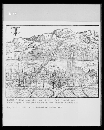 City view of Basel from the Swiss chronicle of Johannes Stumpf