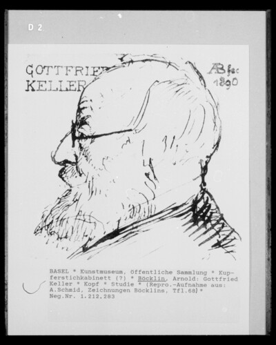 Study on the Portrait of Gottfried Keller