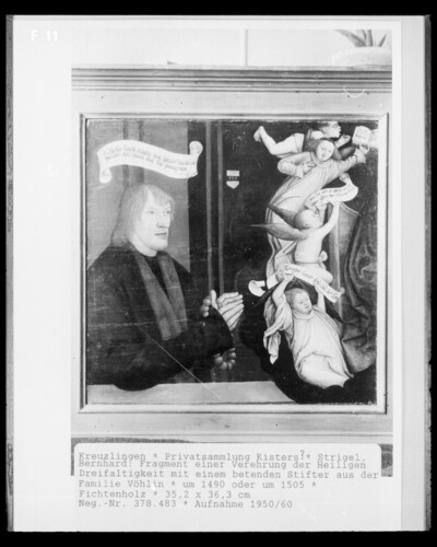 Fragment of a veneration of the Holy Trinity with a praying donor from the Vöhlin family