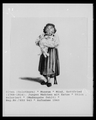 Junges Mädchen mit Katze