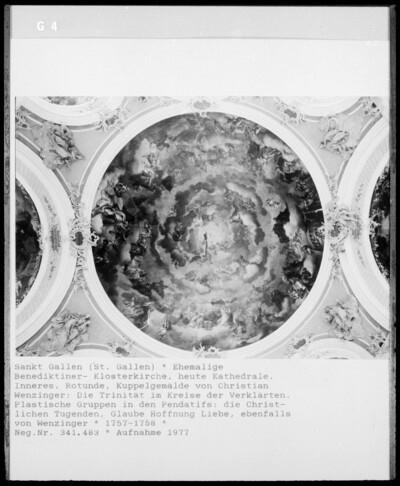 Die Trinität im Kreise der Verklärten