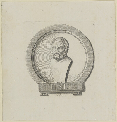 Portrait of Thales de Milet (in gr. Thales) v. -625 - v. -546