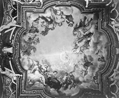 Reception of the young prince accompanied by Hercules and Victoria by Jupiter
