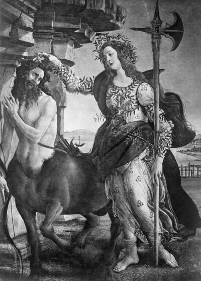 Minerva taming the centaur