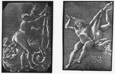 Fighting naked couple