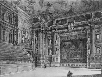 Parma, Inneres des Teatro Farnese, Rekkonstruktion