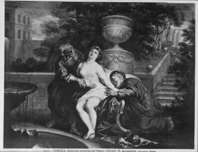 Susanna is surprised at the bath