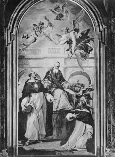 Pope Pius V between Saint Thomas and Peter