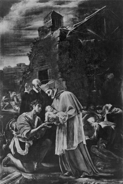 Saint Karl Borromeus visits the plague sick