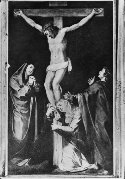 Kreuzigung mit Maria, Johannes und Maria Magdalena