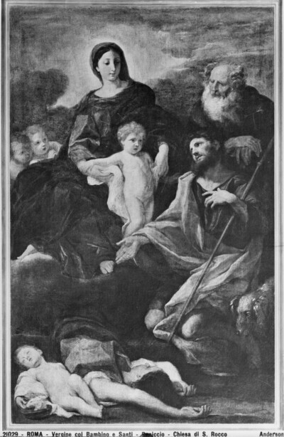 Mary appearing to Saint Roch and Antony Abbas