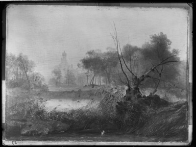 Landscape with pond