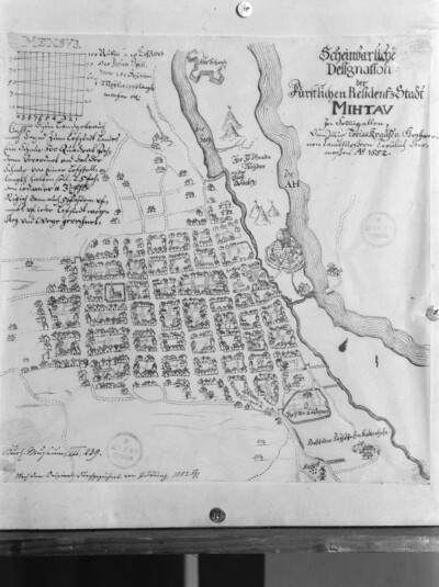 Plan von Mitau aus dem Jahre 1652