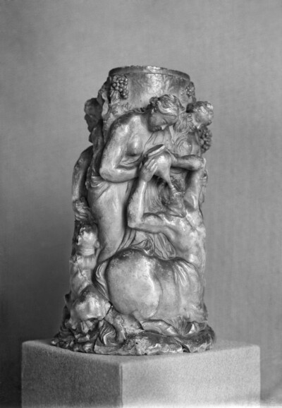 Bacchanal with drunken Hercules and Death as a Sensenmann